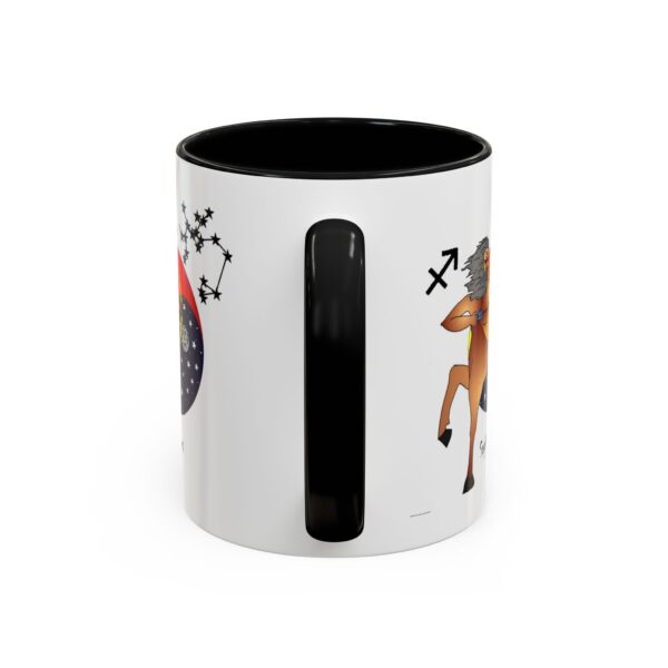 A black and white mug with an animal design.