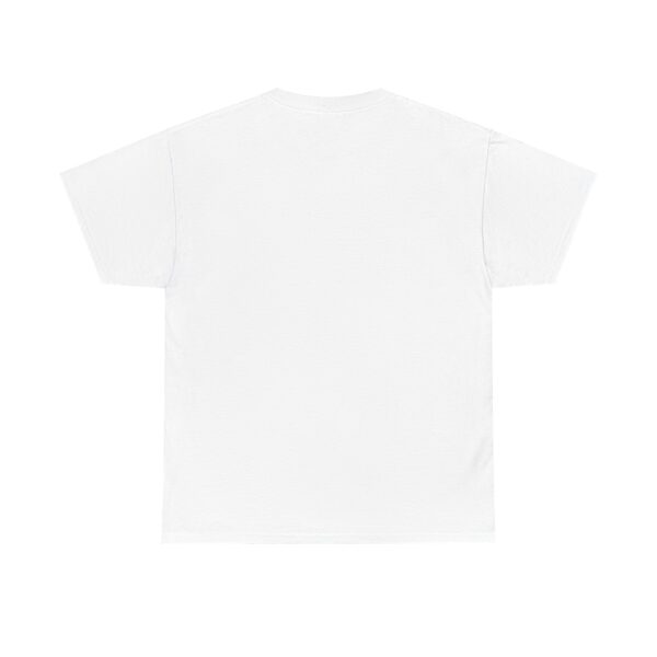 A white t-shirt with the back of it.