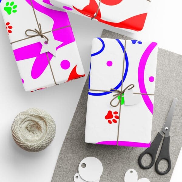 A close up of three packages with different designs