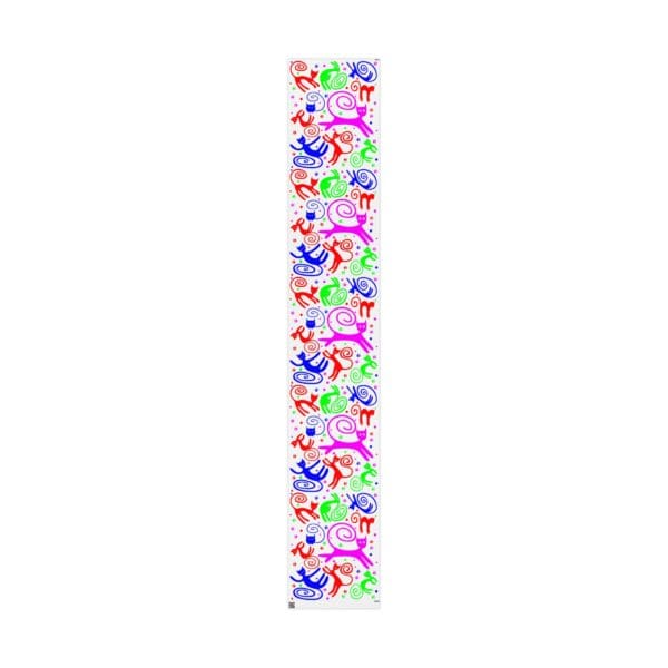 A long strip of colorful stickers with animals.