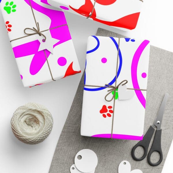 A close up of three packages with different designs