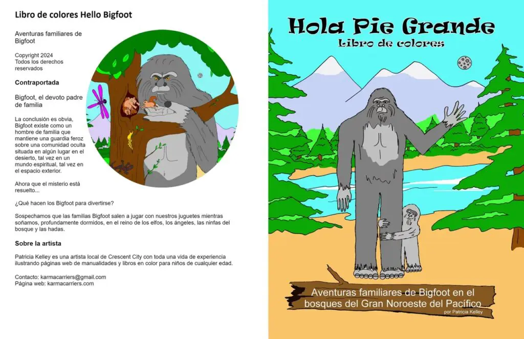 A book about bigfoot and the word " hola pie "