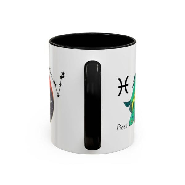 Astrology-themed mug with Pisces design.