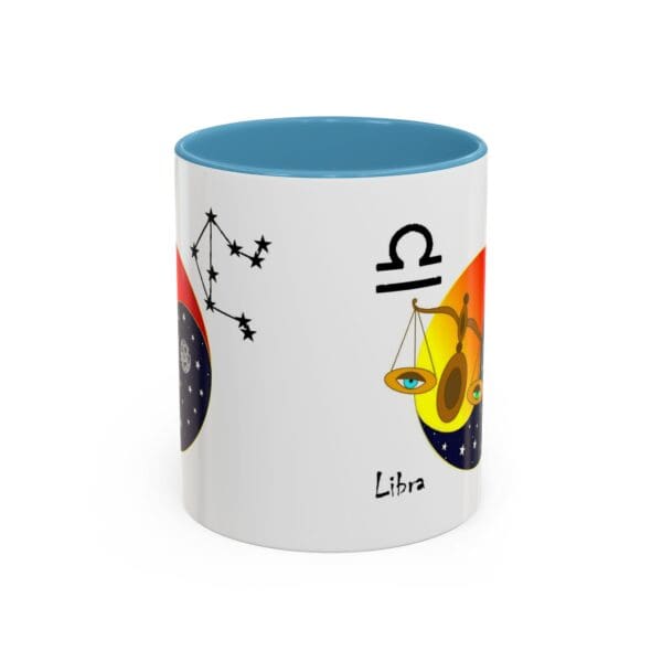 Libra constellation design coffee mug.