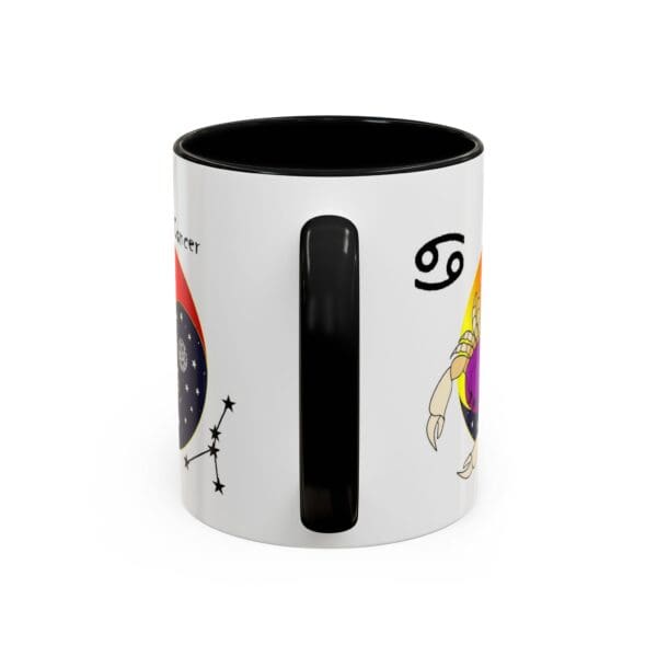 Cancer zodiac sign themed coffee mug.