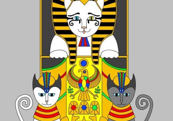 The Chariot - Spiral Tailed feline Tarot